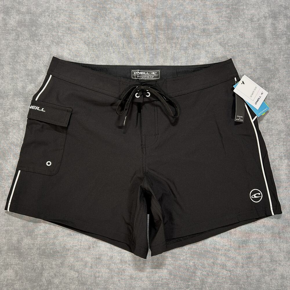 O'Neill Saltwater Solids Stretch 5" Boardshorts Womens 9 Surf Summer Beach NWT